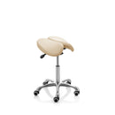 ZenGrowth Sattelhocker mit geteilter Sitzfläche und kippbarem Sitz, Beige