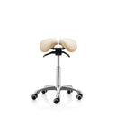 ZenGrowth Sattelhocker mit geteilter Sitzfläche und kippbarem Sitz, Beige