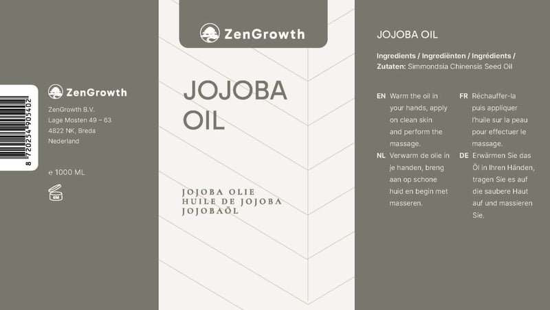 ZenGrowth 100% Natürliches Jojobaöl 1L