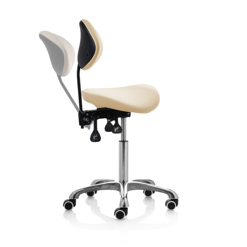 ZenGrowth Sattelhocker mit geteilter Sitzfläche und Rückenlehne, Beige