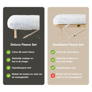 Fluffy Fleece Spannbetttuch weiß mit Kopfstützenbezug