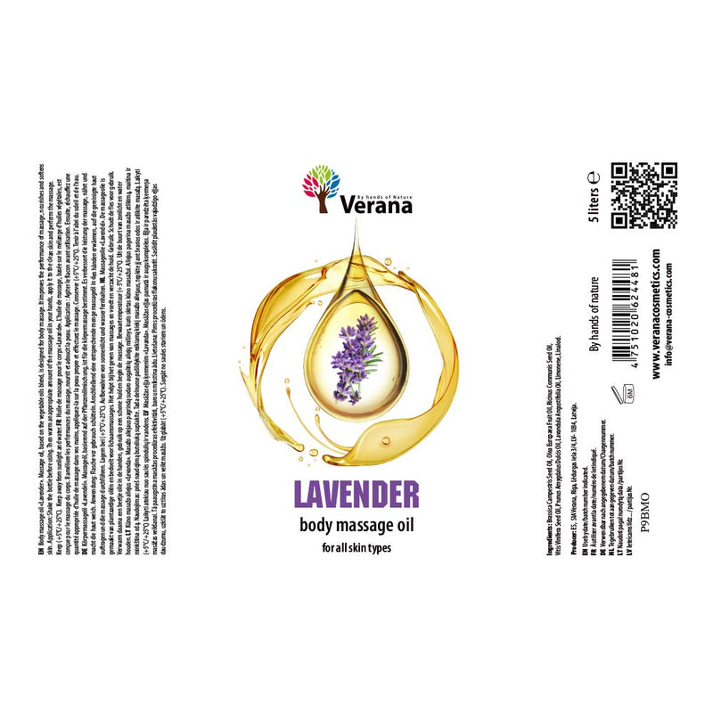 Verana 100% Natürliches Massageöl Lavendel 5l
