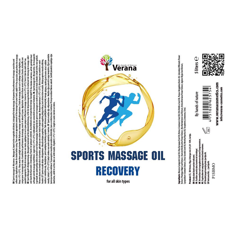 Verana 100% natürliches Massageöl Sport & Recovery 5l