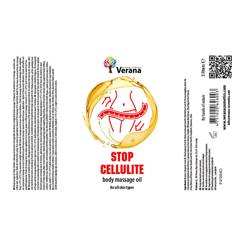Verana 100% natürliche Anti-Cellulite-Massageöl 5L