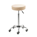 ZenGrowth Tabouret Beige mit Chromgestell