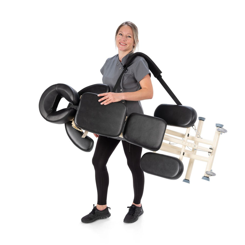 ZenGrowth Klappbarer Massagesessel Roshka Schwarz