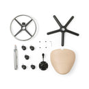 ZenGrowth Sattelhocker Beige mit Kunststoffgestell & Fußring