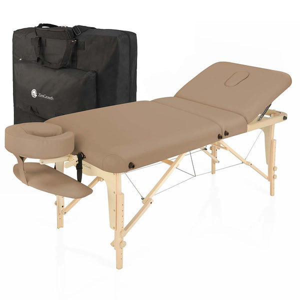 ZENGROWTH Klappbarer Massagetisch Nimman Mokka 71cm