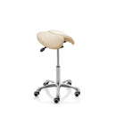 ZenGrowth Sattelhocker mit geteilter Sitzfläche und kippbarem Sitz, Beige