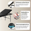 ZENGROWTH Klappbarer Massagetisch Athleten-Schwarz 63.5cm