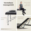 ZENGROWTH Klappbarer Massagetisch Athleten-Schwarz 63.5cm