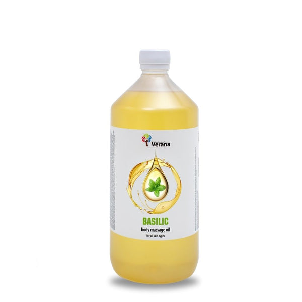 Verana 100% natürliches Massageöl Basilikum 1l