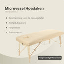 Mikrofaser Spannbettlaken mit Aussparung Beige 80cm