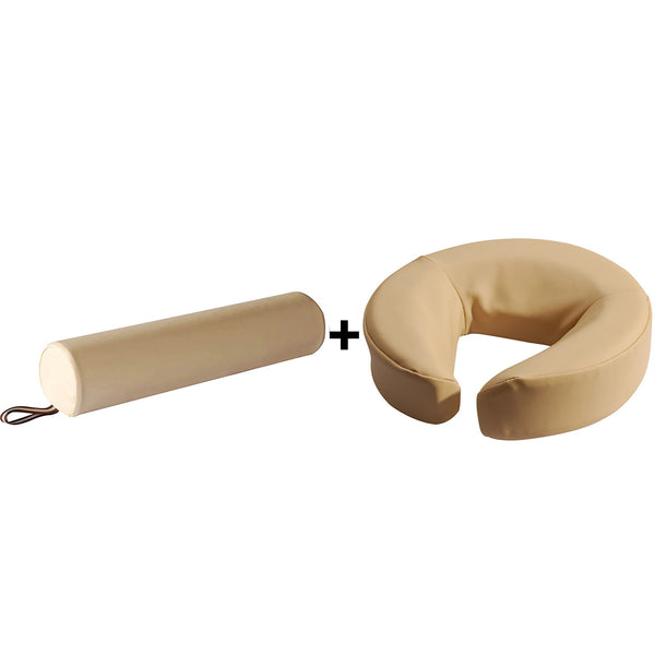 Second Chance ZenGrowth Kopfstützenkissen Beige + ZenGrowth Fußrolle 3/4 Rund Beige