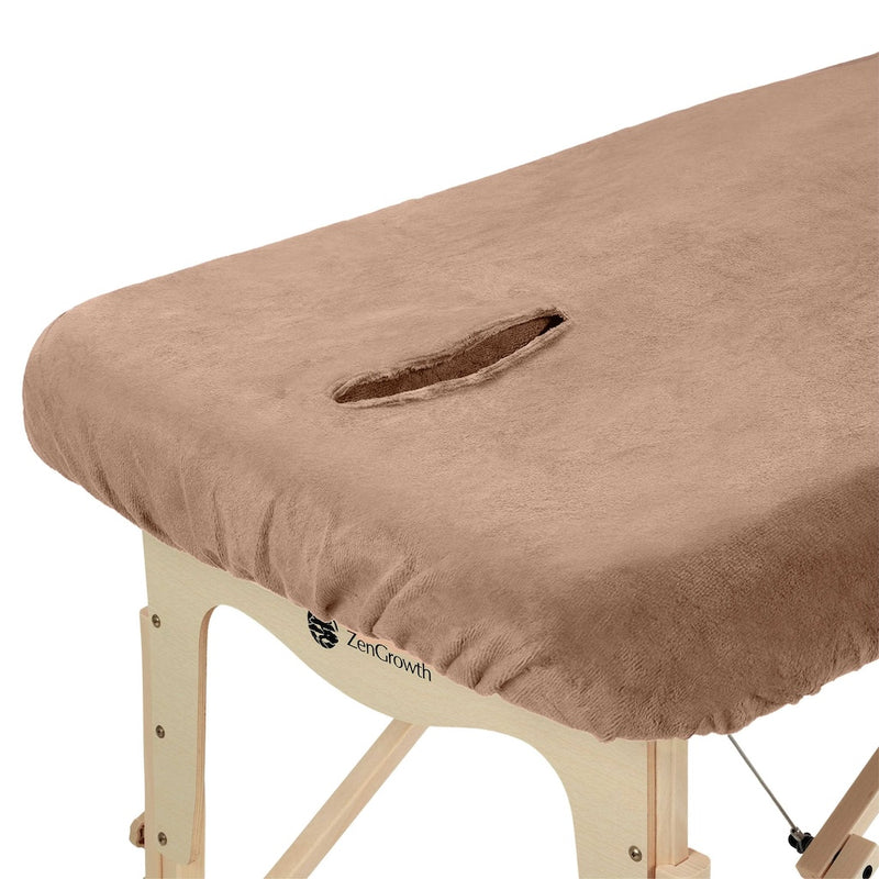 Frottee-Spannbetttuch Massageliege Marineblau mit Aussparung ZENGROWTH