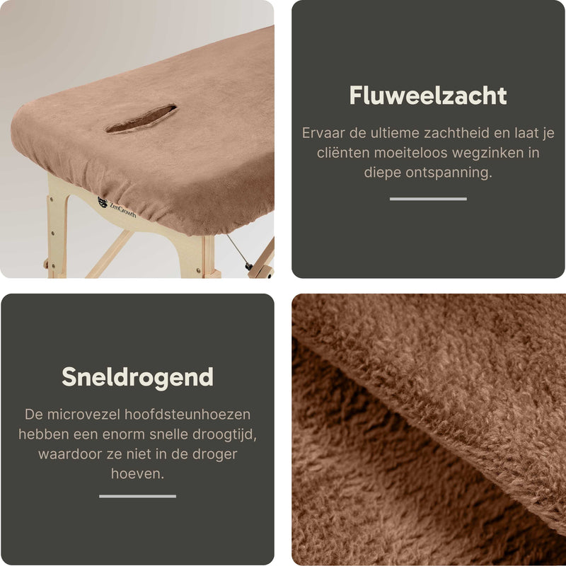 ZenGrowth Serenza Mikrofaser-Spannbettlaken mit Ausschnitt braun