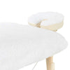 Fluffy Fleece Spannbetttuch weiß mit Kopfstützenbezug