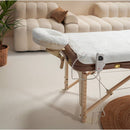 Fluffy Fleece Spannbetttuch weiß mit Kopfstützenbezug