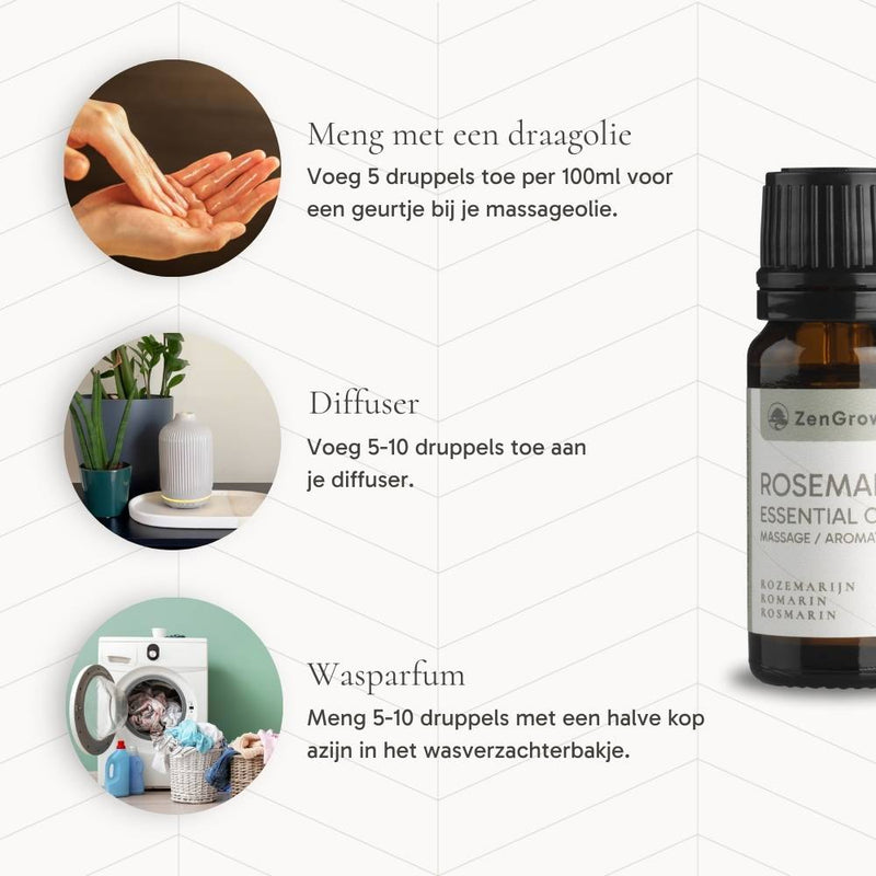 ZENGROWTH Biologisches Ätherisches Öl Rosmarin 10ml