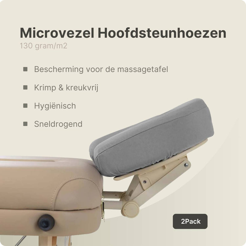 Mikrofaser Kopfstützenbezug 2x Grau