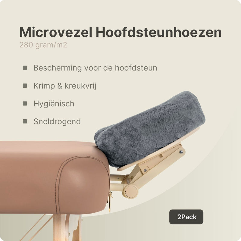 ZenGrowth Serenza Mikrofaser-Kopfstützenbezug grau (2x)