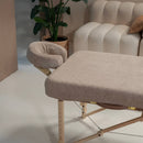 Frottee-Spannbetttuch Massageliege Hellbraun ohne Aussparung ZENGROWTH