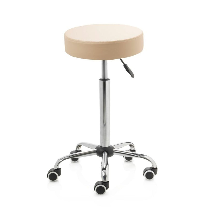 ZenGrowth Tabouret Beige mit Chromgestell