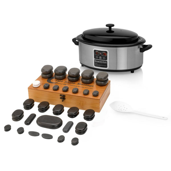 Hotstoneset 6l heater met display + 45 stenen