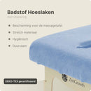 Frottee-Spannbetttuch Massageliege Hellblau mit Aussparung ZENGROWTH