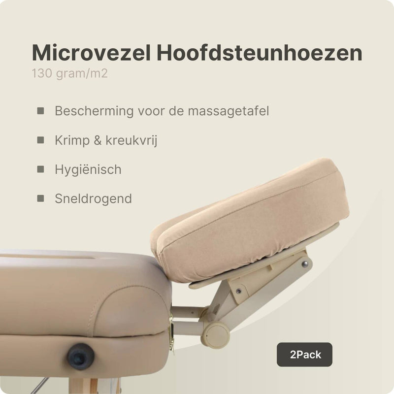 Mikrofaser Kopfstützenbezug 2x Hellbraun
