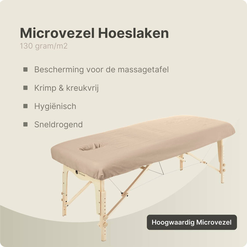 Mikrofaser Spannbettlaken mit Aussparung Hellbraun 80cm