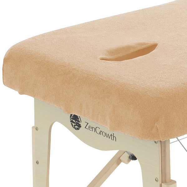 Second Chance 3er Set Frottee Spannbettlaken Massageliege hellbraun mit Aussparung