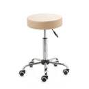 ZenGrowth Tabouret Beige mit Chromgestell