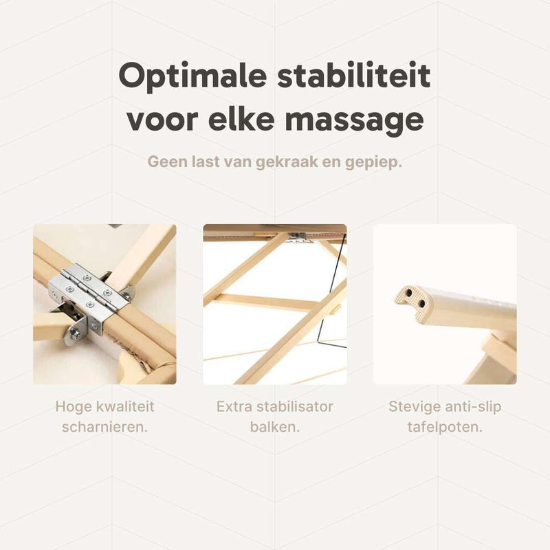 ZENGROWTH Klappbarer Massagetisch Nimman Schwarz 71cm