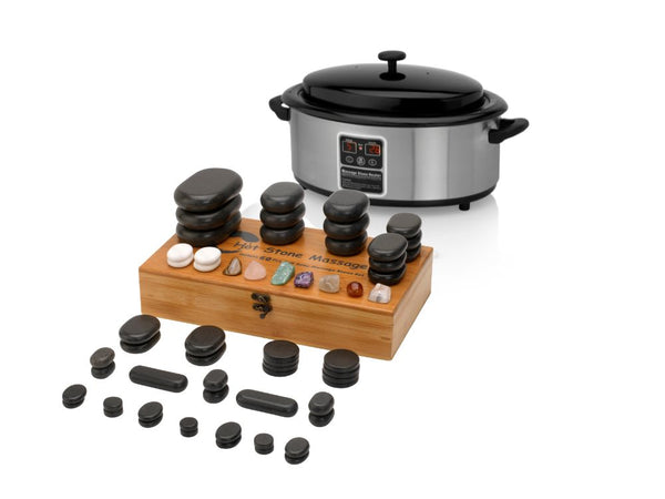 Hotstone-Set 17l Ofen mit Display + 60 Steine