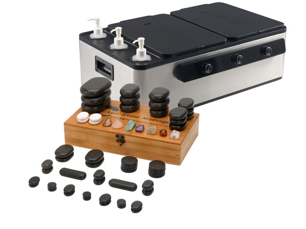 Hotstone-Set 17l Ofen mit Display + 60 Steine