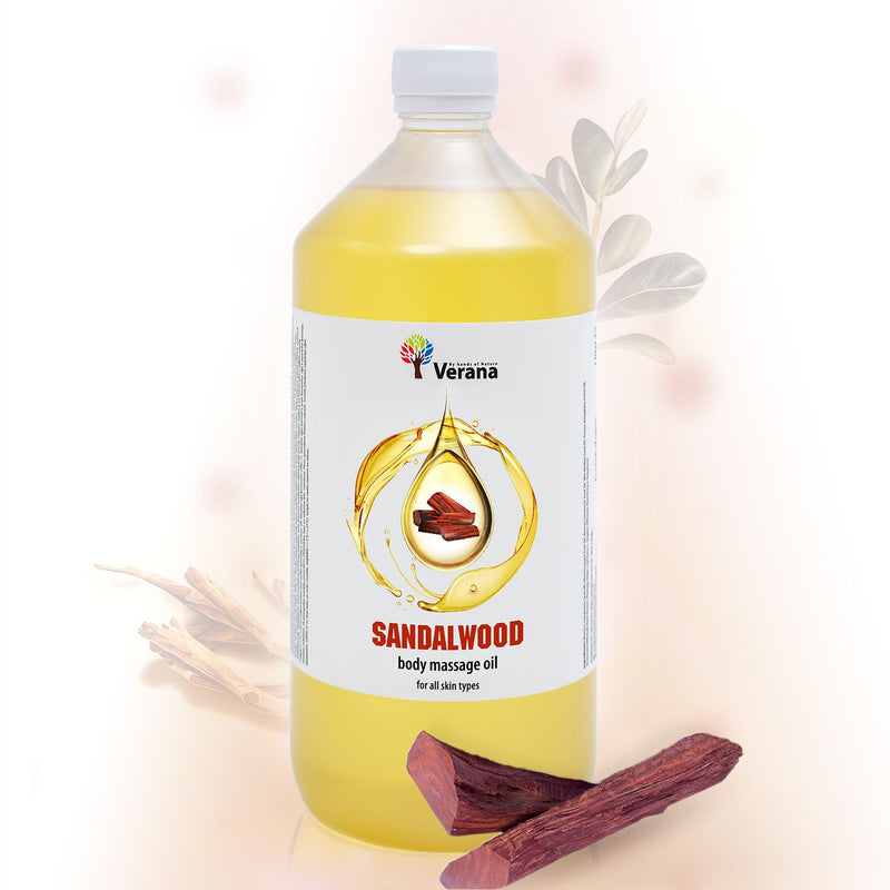 Verana 100% natürliches Massageöl Sandelholz 1L