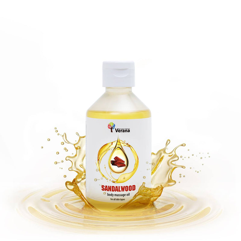 Verana 100% natürliches Massageöl Sandelholz 250ml