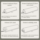 ZenGrowth Knierolle Halbrund Schwarz 22,5cm