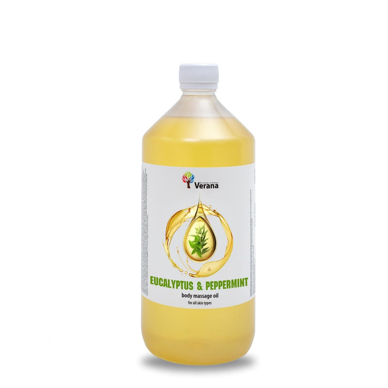 Verana 100% natuurlijke Massageolie Eucalyptus & pepermunt 1L