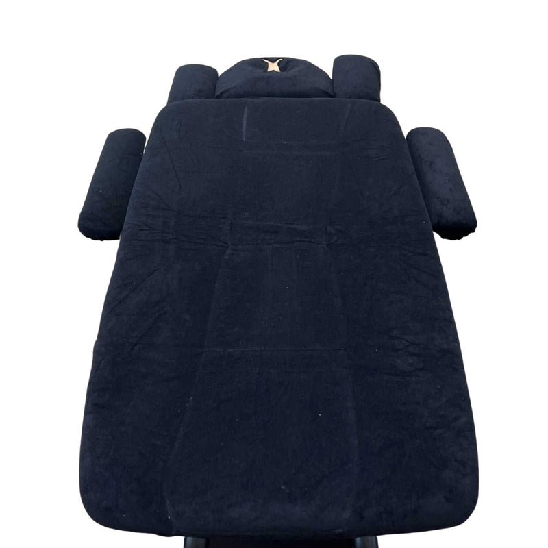Frottee-Spannbettlaken-Set für elektrische Massageliege Lagos, Schwarz