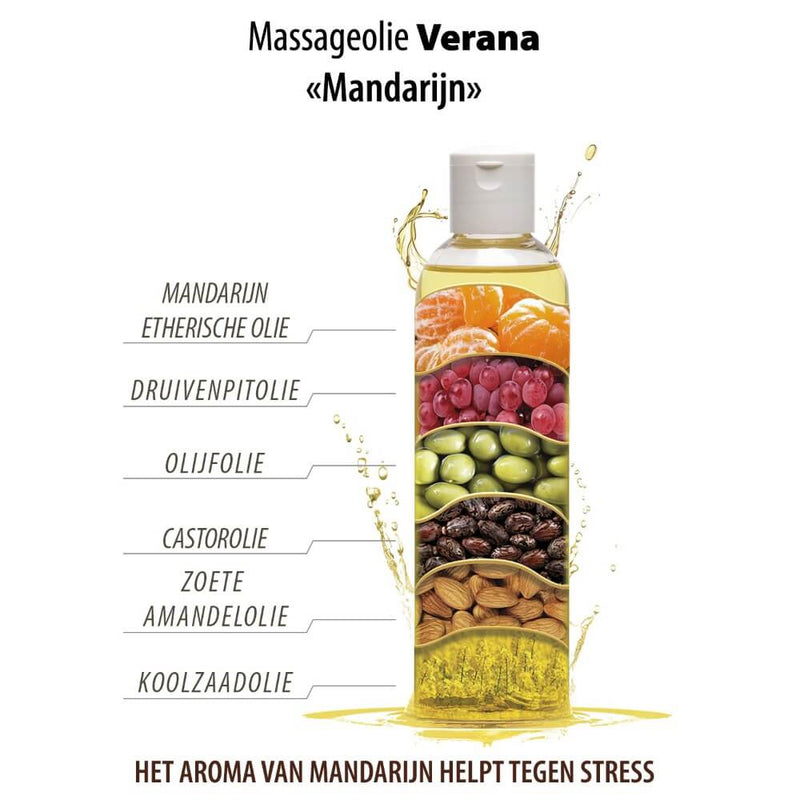 Verana 100% Natürliches Massageöl Mandarine 1l