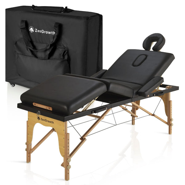 ZenGrowth Oslo klappbare Massageliege 71 cm Schwarz