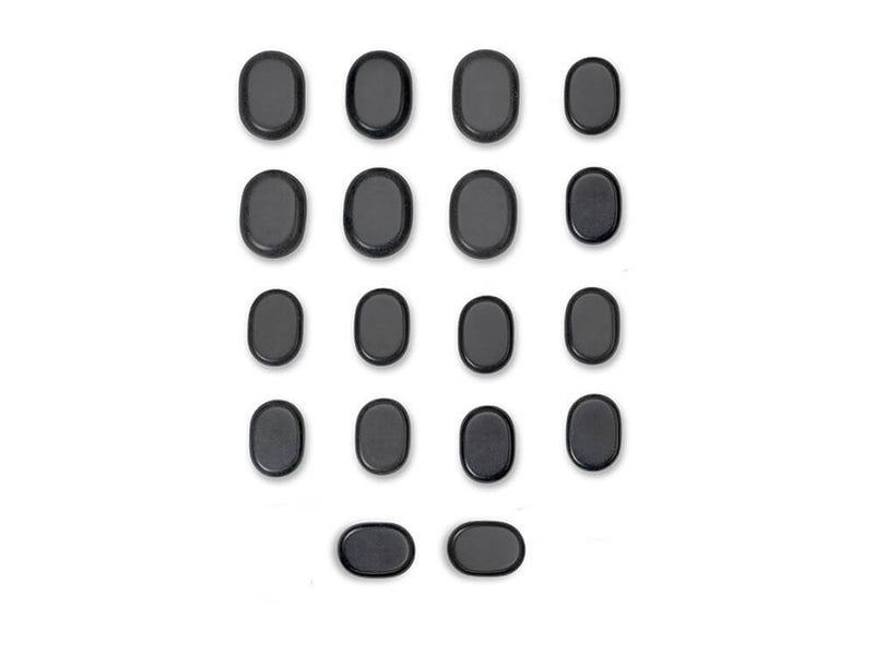 Set mit 18 Hot Stone Steinen