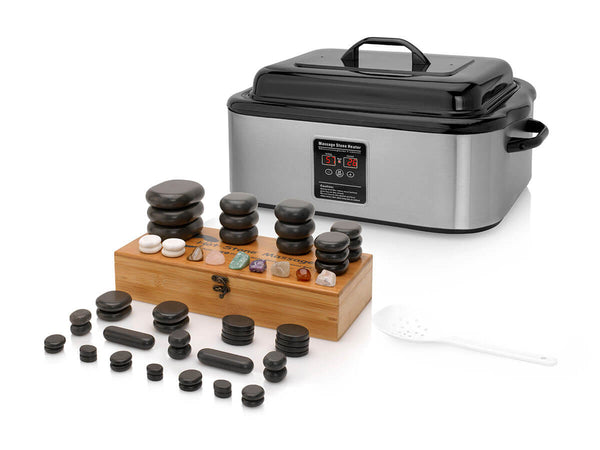 Hotstone-Set 17l Ofen mit Display + 60 Steine