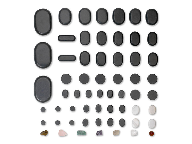 Hotstone-Set 17l Ofen mit Display + 60 Steine